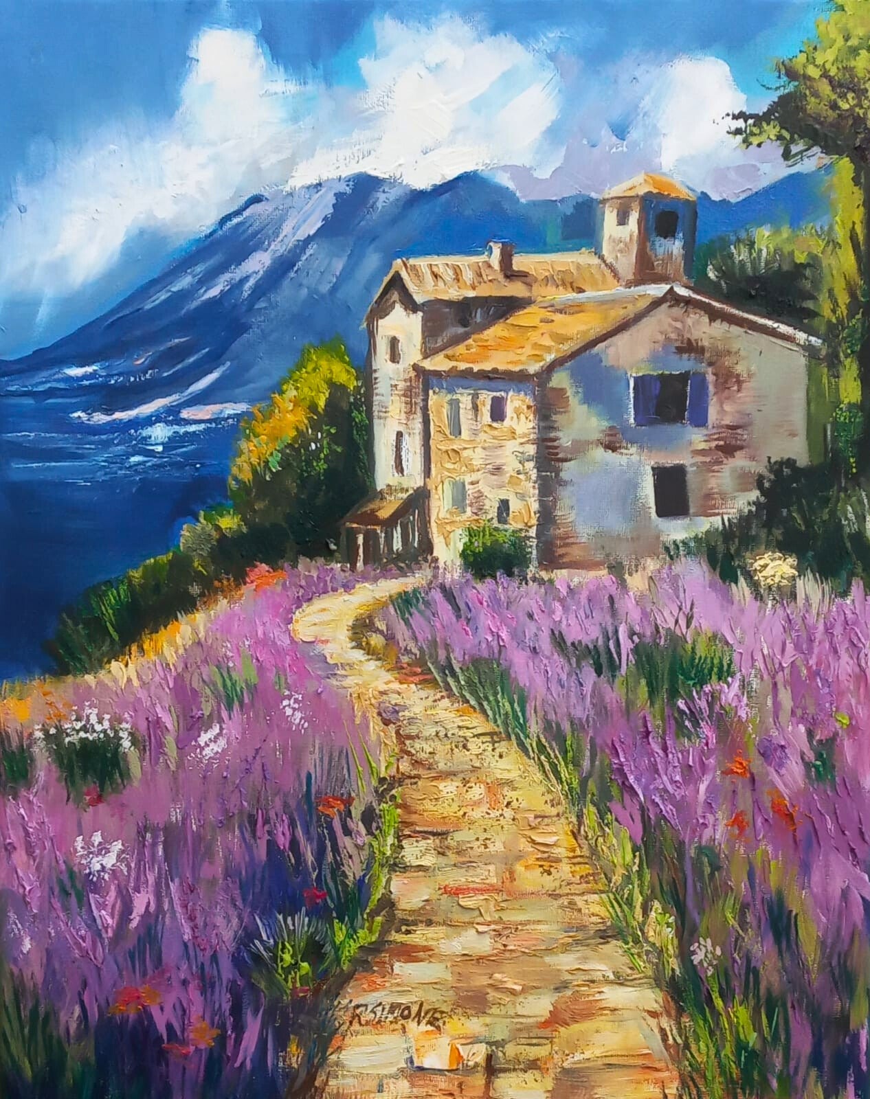 Stone House Among the Lavender