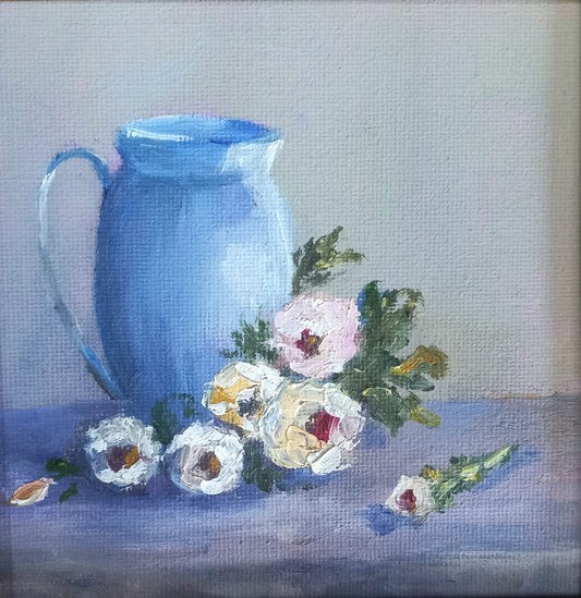 Mary Mincher original oil artwork related to Flowers Still Life