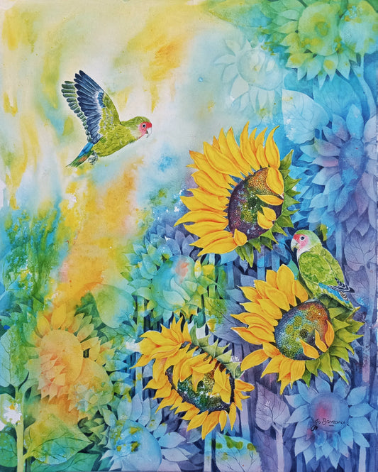 Lovebirds on Sunflowers Vol. 2