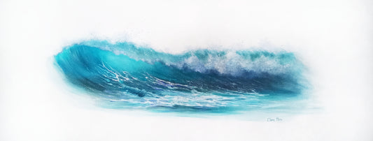 Original Artwork on stretched canvas, Elaine Marx, Aqua Wave