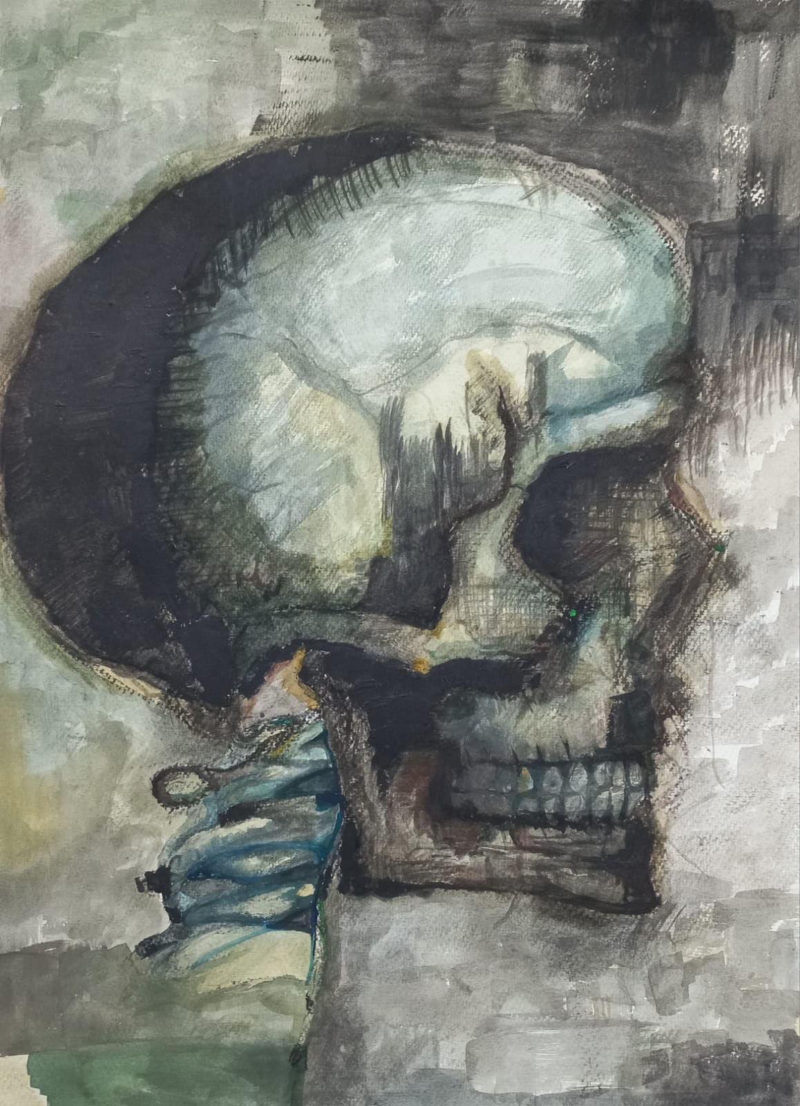 'Deep Thoughts, No Brain' (Human Skull)