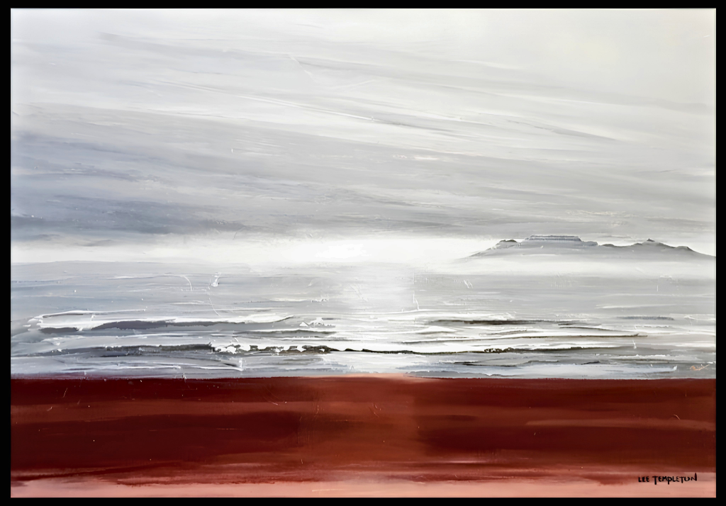 Misty Coastal Landscape Artwork