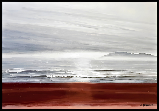 Misty Coastal Landscape Artwork