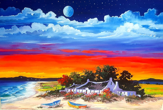 Colourful Beach Scene