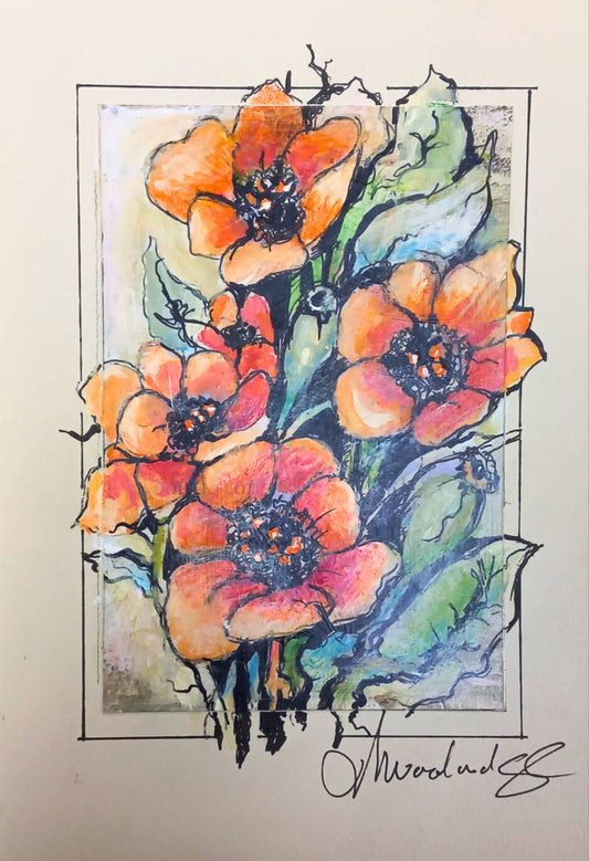 Orange Floral Bouquet (Miniature)