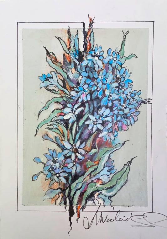 Blue Floral Bouquet (Miniature)