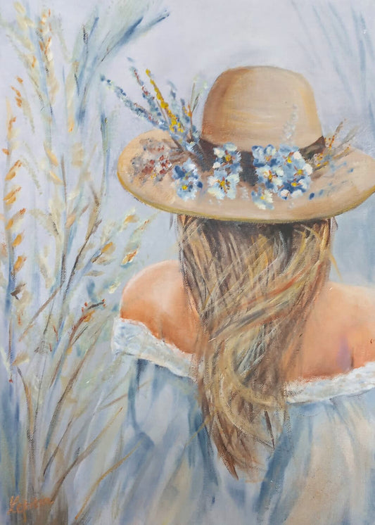 Lady in a Blue Hat