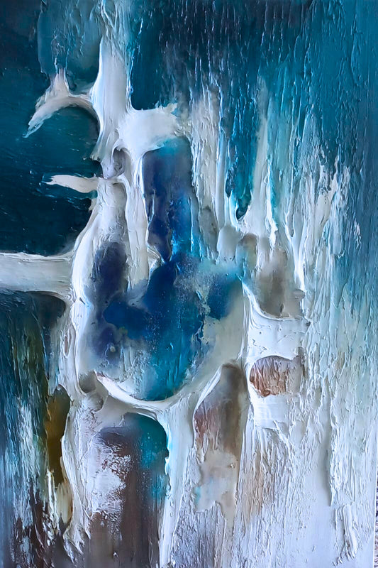 Frozen Reverie (Textured Abstract)